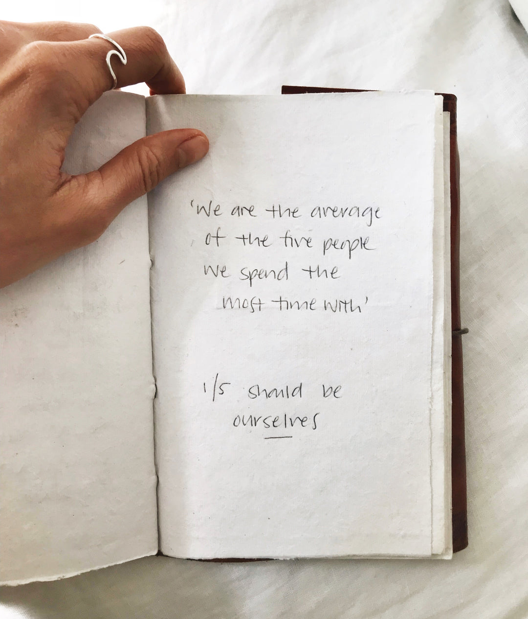 WE ARE THE AVERAGE OF THE 5 PEOPLE WE SPEND THE MOST TIME WITH