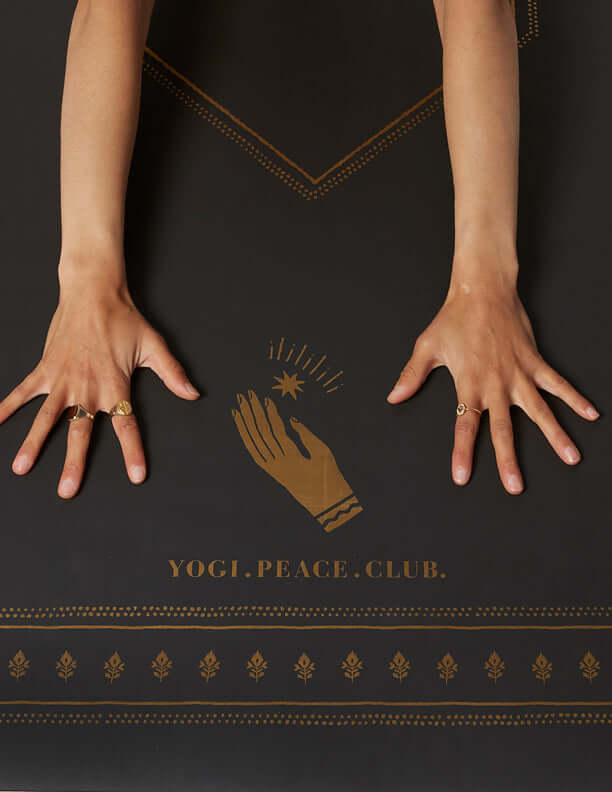 Deluxe Gold Yoga Mat + Strap - Yogi Peace Club - Yoga Mat