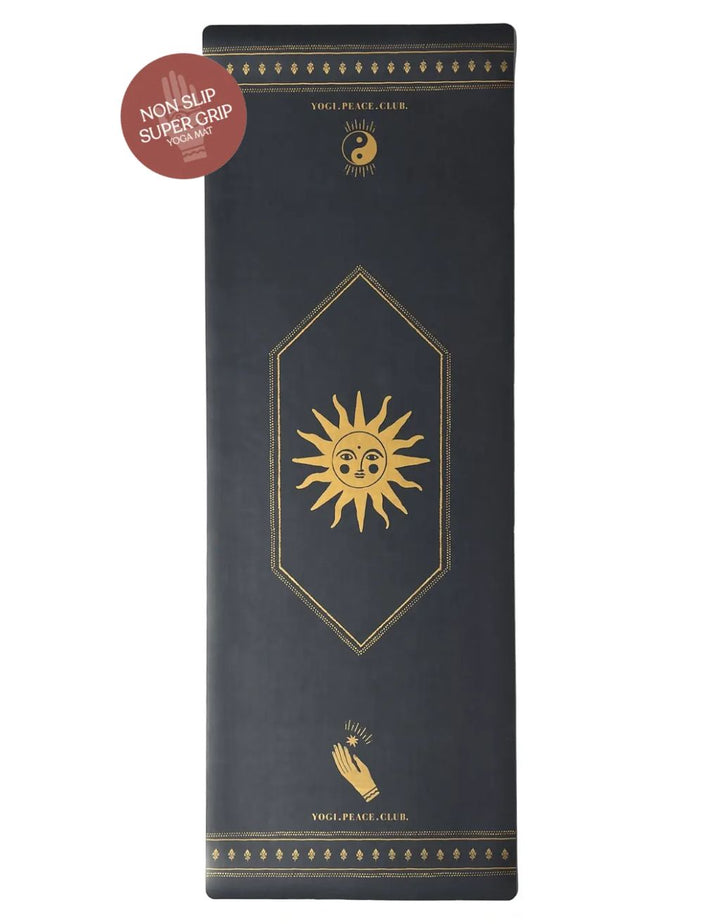 Deluxe Gold Yoga Mat + Strap - Yogi Peace Club - Yoga Mat