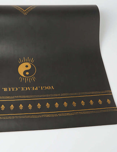 Deluxe Gold Yoga Mat + Strap - Yogi Peace Club - Yoga Mat