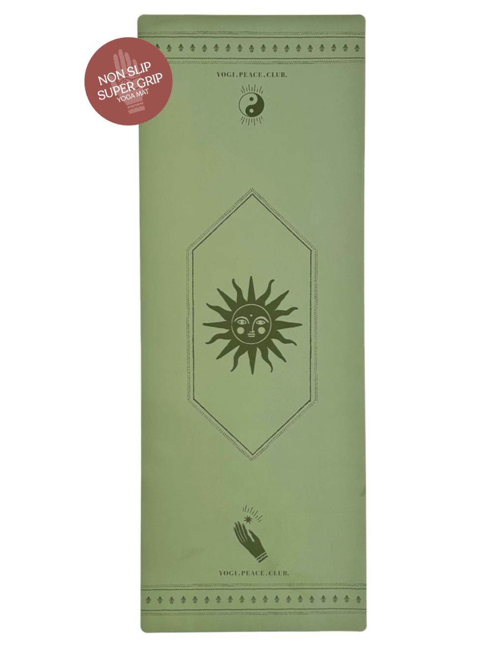 Deluxe Sage Yoga Mat + Strap - Yogi Peace Club - Yoga Mat