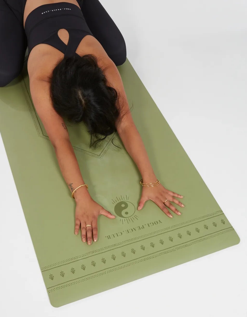 Deluxe Sage Yoga Mat + Strap - Yogi Peace Club - Yoga Mat