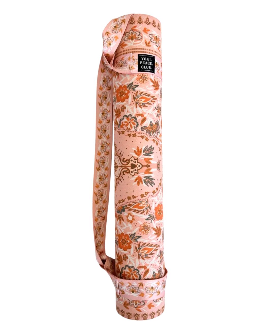 Salty Peach Yoga Mat + Strap - Yogi Peace Club - Yoga Mat